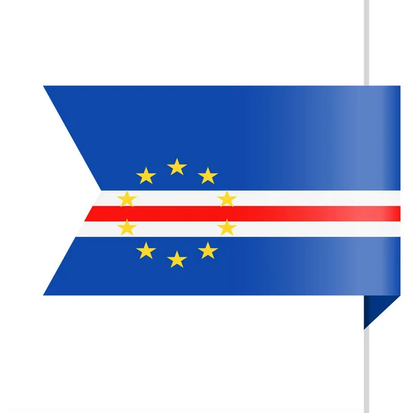 Cape Verde Drapeau vectoriel Signet icône — Image vectorielle