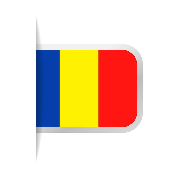 Chad flag Vektor Lesezeichen-Symbol — Stockvektor