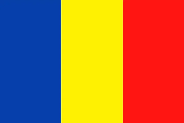 チャドの旗のベクトル フラット アイコン — ストックベクタ