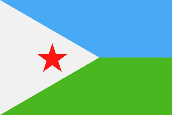 Djibouti flaggikonen vektor platta — Stock vektor