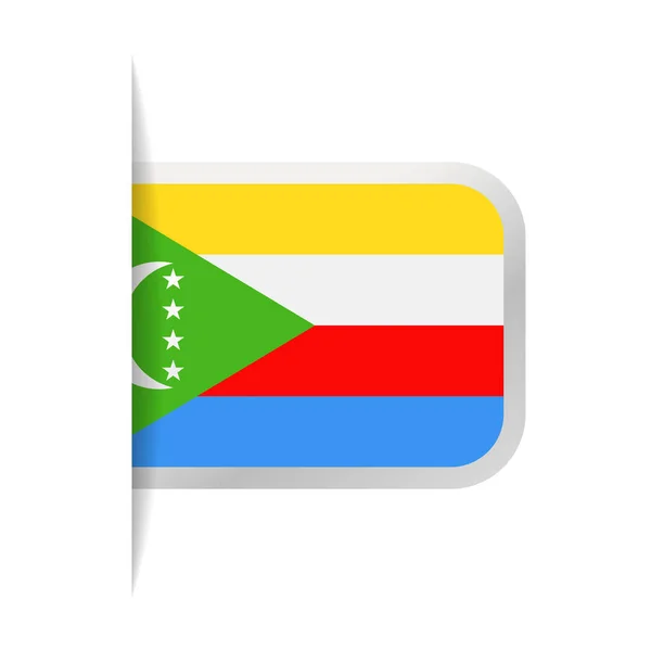 Значок вектора флага Коморских островов — стоковый вектор