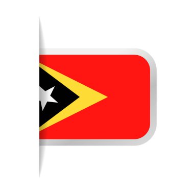 Doğu Timor bayrağı vektör yer imi simgesi