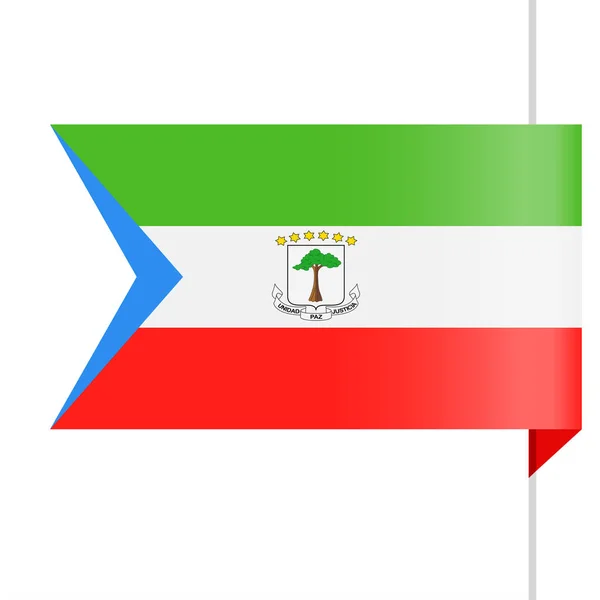 Guinea Ecuatorial Bandera Vector Bookmark Icon — Archivo Imágenes Vectoriales