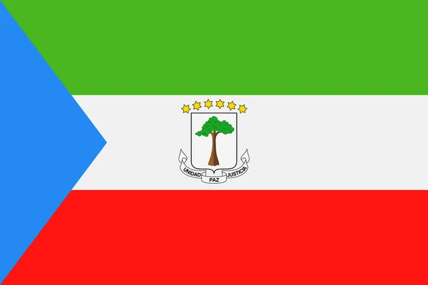 Rovníková Guinea vlajka vektorový plochý ikona — Stockový vektor
