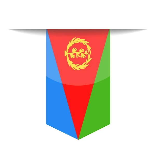 Eritrea vlajky Vektorové ikonu záložky — Stockový vektor