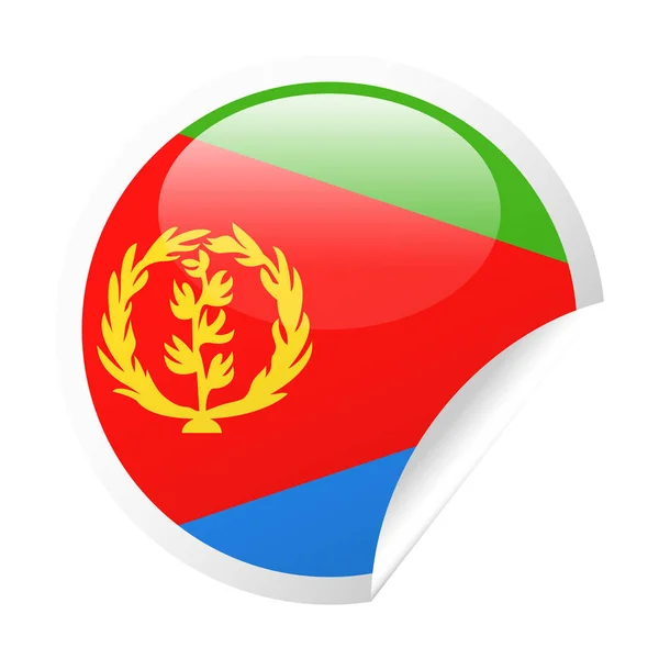 Вектор флага Эритреи за углом — стоковый вектор