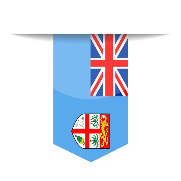 Ikonę zakładki wektor flaga Fidżi — Wektor stockowy