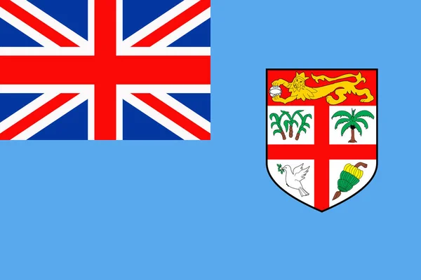 Fiji Flag Vector Flat Icon — Stock Vector