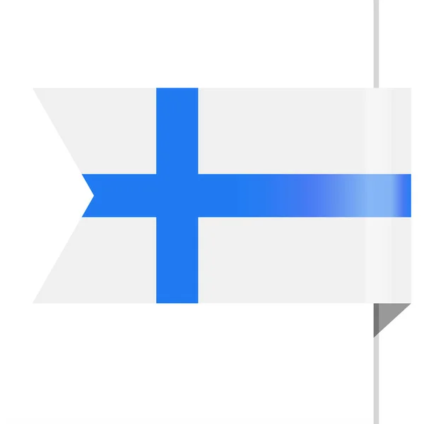 Finlandia Bandera Vector Bookmark Icon — Vector de stock