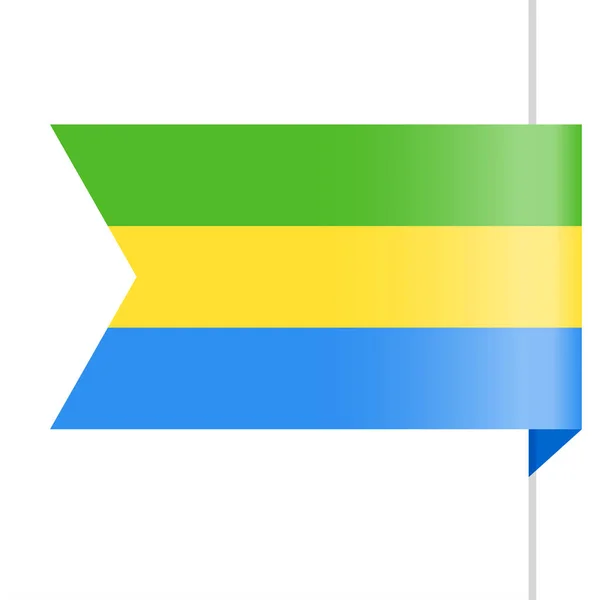 Gabão Bandeira Vector Bookmark Ícone —  Vetores de Stock