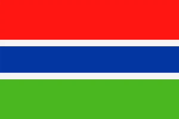 Gambia Flag Vector Flat Icon — Stock Vector