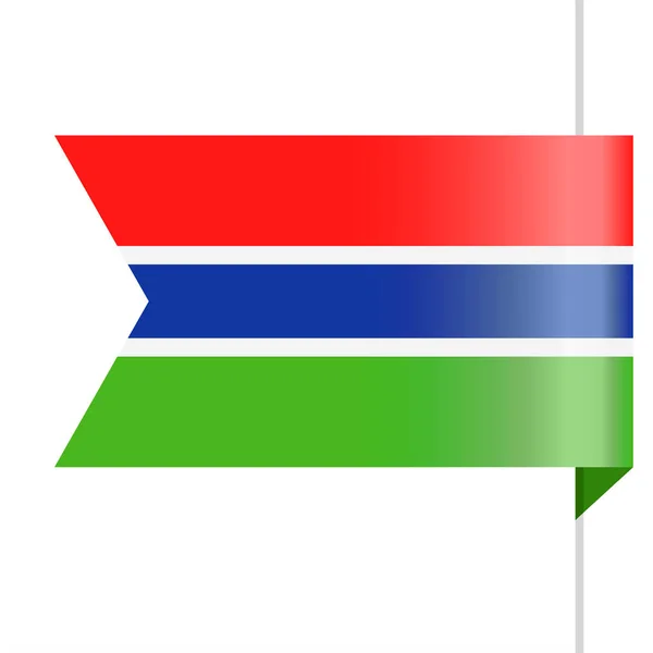 Gambia Bandera Vector Bookmark Icon — Archivo Imágenes Vectoriales