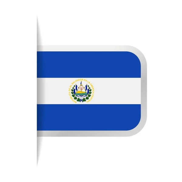 エルサルバドルの旗ベクトルのブックマーク アイコン — ストックベクタ