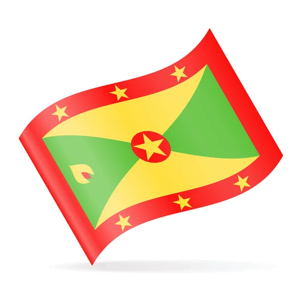 Гренада прапор векторних розмахуючи значок — стоковий вектор