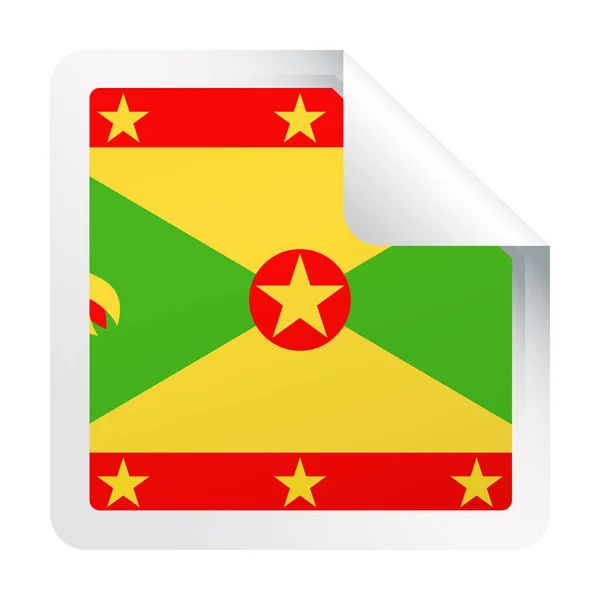 Прапор Гренади вектор площі кут папір значок — стоковий вектор