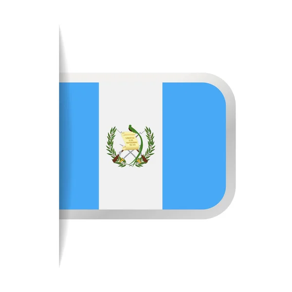 Ícone de marcador de vetor de bandeira da Guatemala — Vetor de Stock