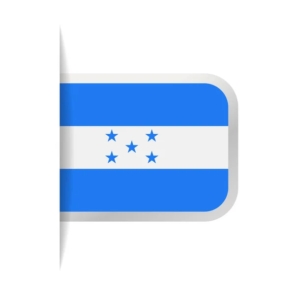 Honduras flagga vektor bokmärkesikonen — Stock vektor