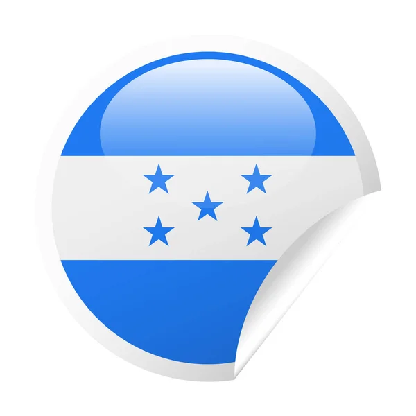 Ονδούρα σημαία διάνυσμα στρογγυλή γωνία χαρτί εικονίδιο — Διανυσματικό Αρχείο