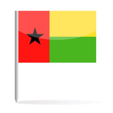 Gine-Bissau Bayrak Pin vektör simgesi