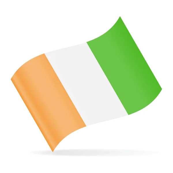 Ivoorkust Vector zwaaien vlagpictogram — Stockvector