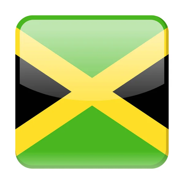 Jamaicai zászló vektoros tér ikon — Stock Vector