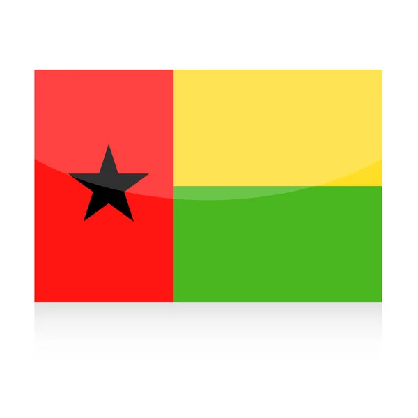 Ikona wektor flaga Gwinei Bissau — Wektor stockowy