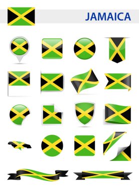 Jamaika bayrağını vektör Set