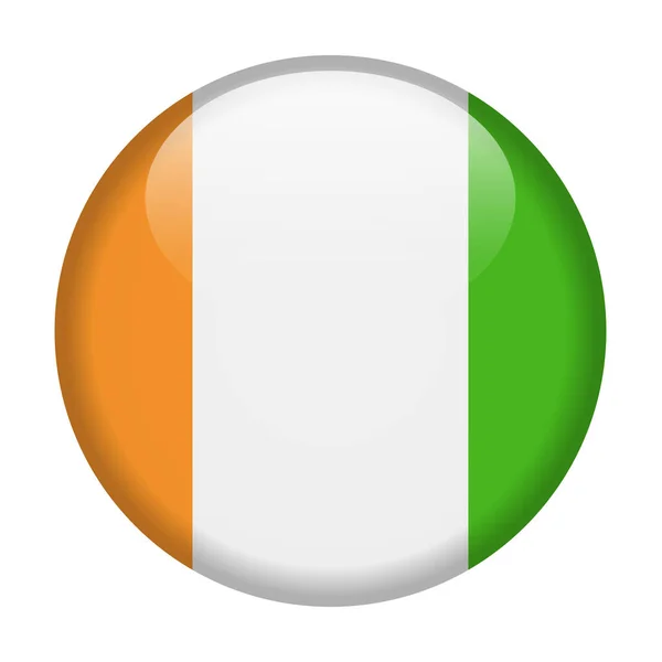 Ivory coast Flag Vector Round Icon — Stock Vector