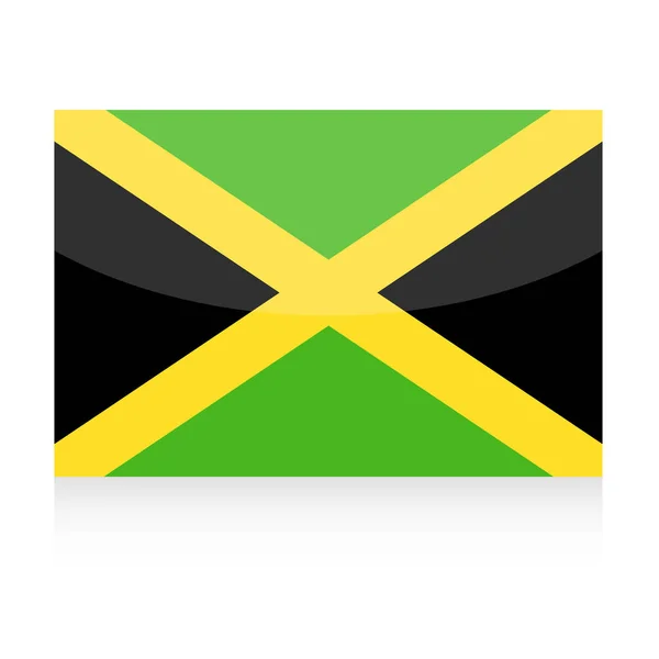 Jamaica flagga vektor ikon — Stock vektor