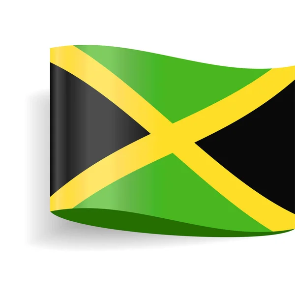 Jamaica flaggikonen vektor etikett tagg — Stock vektor