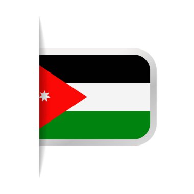 Jordan bayrak vektör yer işareti simgesi