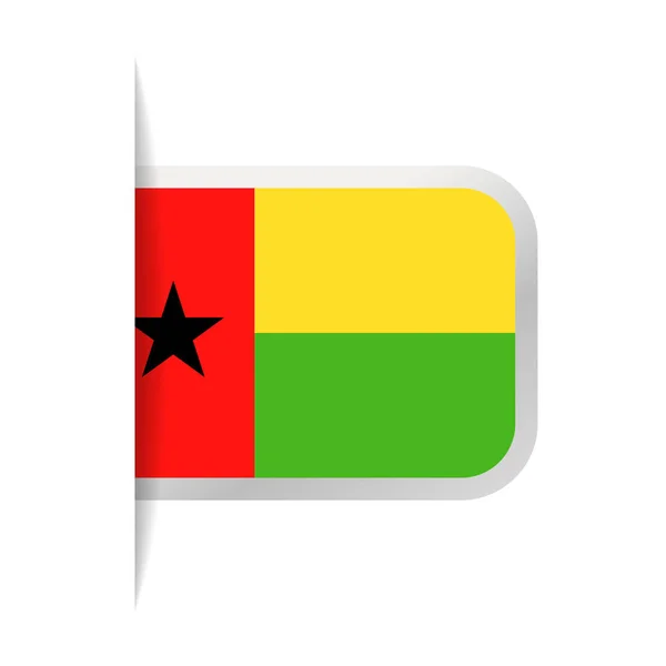 Ikonę zakładki wektor flaga Gwinei Bissau — Wektor stockowy