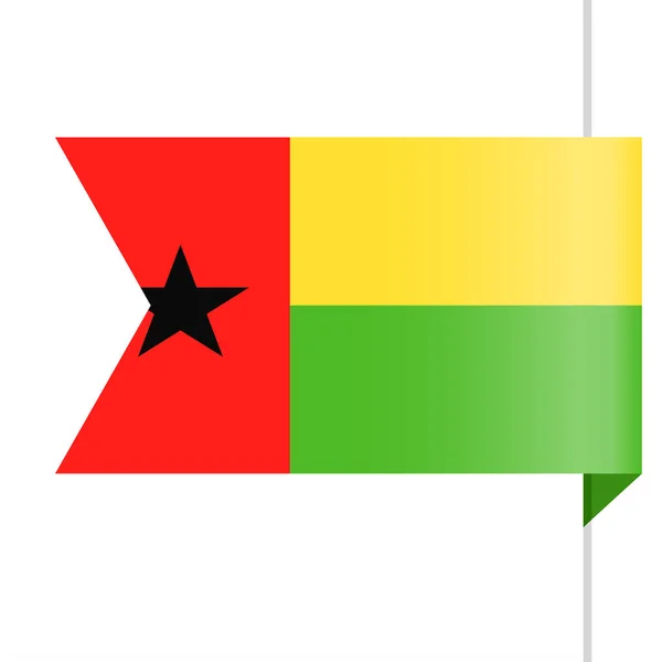 Guinea-Bissau Flaggenvektor Lesezeichen-Symbol — Stockvektor