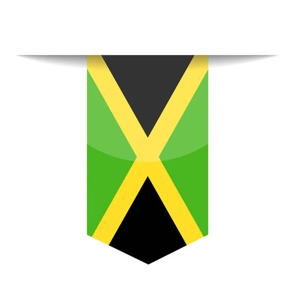 Ícone de marcador de vetor de bandeira da Jamaica —  Vetores de Stock