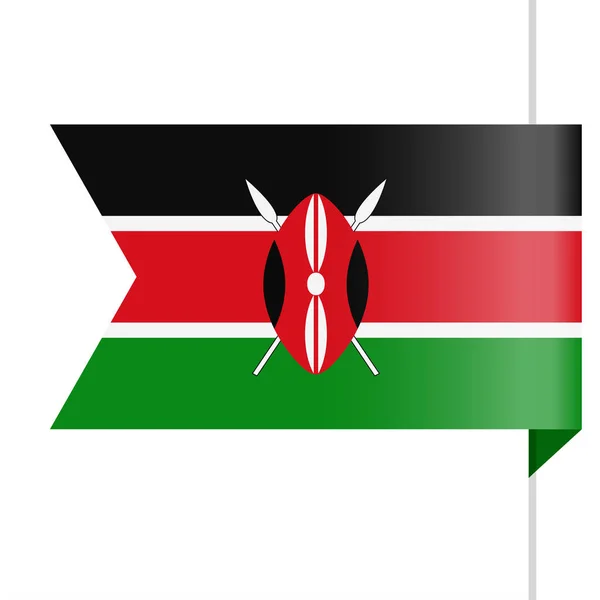 Kenya Flag Vector Bookmark Icon — Stock Vector