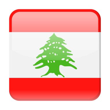 Lübnan Bayrağı vektör kare simgesi