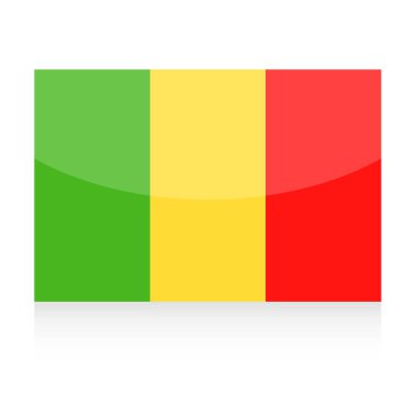 Mali bayrak vektör simgesi