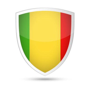 Mali bayrağı vektör kalkan kutsal kişilerin resmi