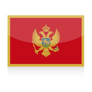 Karadağ bayrağı vektör simgesi