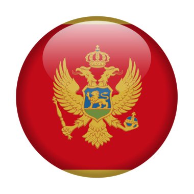 Karadağ bayrağı vektör yuvarlak simge