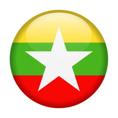 Myanmar bayrağı vektör yuvarlak simge