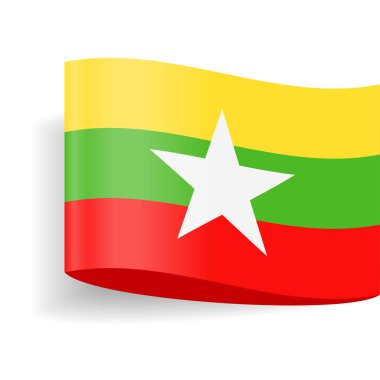 Myanmar bayrağı vektör etiket bir ses etiketi simgesi
