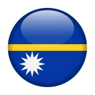 Nauru bayrak vektör yuvarlak simge