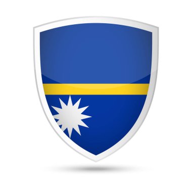 Nauru bayrak vektör kalkan kutsal kişilerin resmi