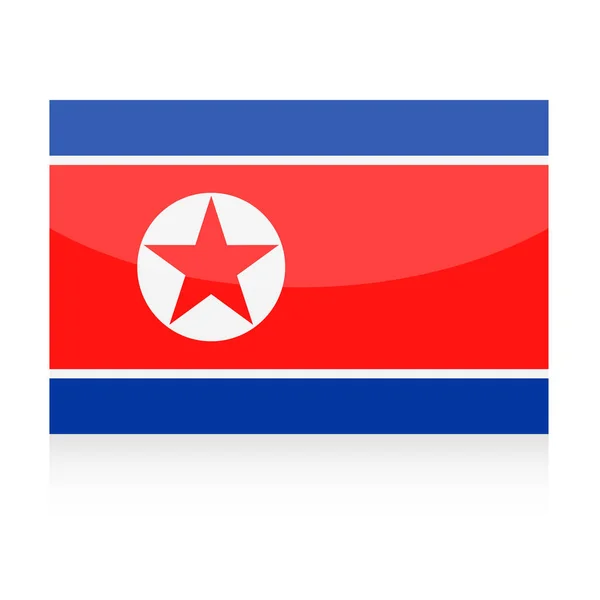 Nordkorea flaggikonen vektor — Stock vektor