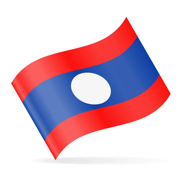 Laos Bandera Vector ondeando icono — Vector de stock