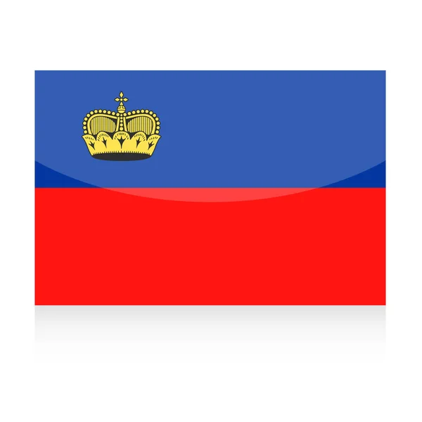 Lichtenštejnská vlajka vektorové ikony — Stockový vektor