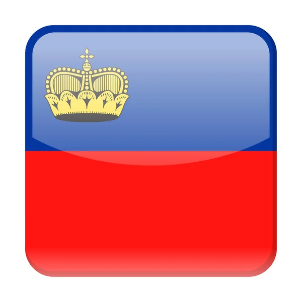 Bandera de Liechtenstein Vector Square Icono — Archivo Imágenes Vectoriales