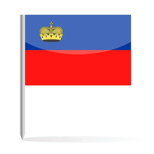 Liechtenstein vlag Pin Vector Icon — Stockvector