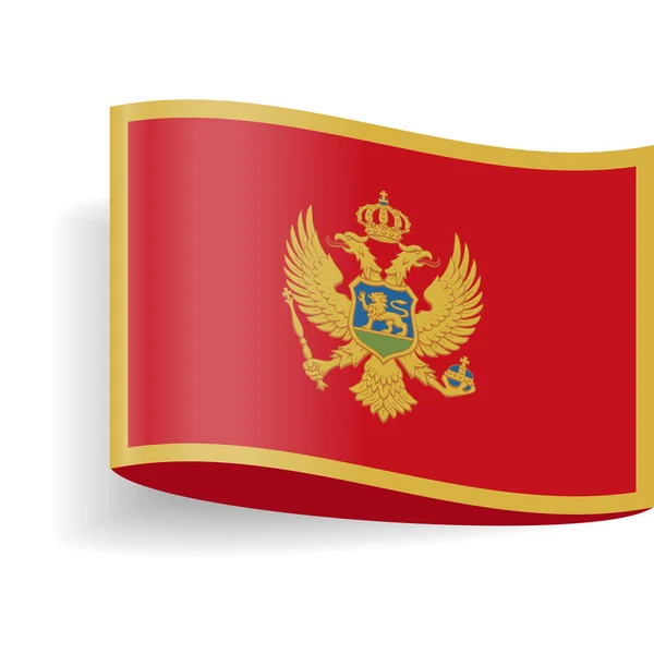 Montenegro Bandera Etiqueta de Vector Icono — Archivo Imágenes Vectoriales